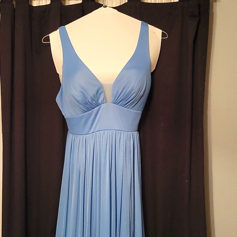 Long blue dress